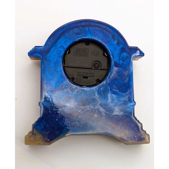 Small Resin Mantel/Desktop Clock Sandy Beach Hand Crafted NEW - Picture 5 of 8